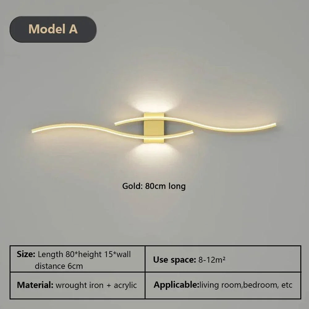 Nowoczesna Kinkietowa Lampa LED DAMIASMIL – Eleganckie Oświetlenie Ścienne do Salonu i Sypialni