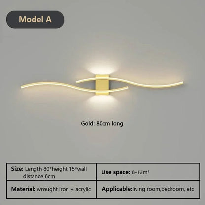 Nowoczesna Kinkietowa Lampa LED DAMIASMIL – Eleganckie Oświetlenie Ścienne do Salonu i Sypialni