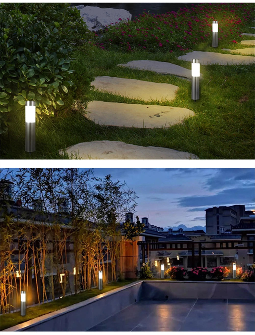 Solarowe Lampy Ogrodowe LED – Stylowe Oświetlenie Ścieżek i Ogrodu (1/2/4 szt.)