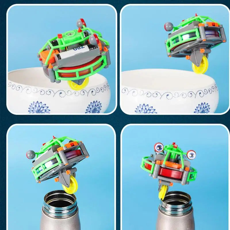 Magiczny robot na jednokołowcu do składania