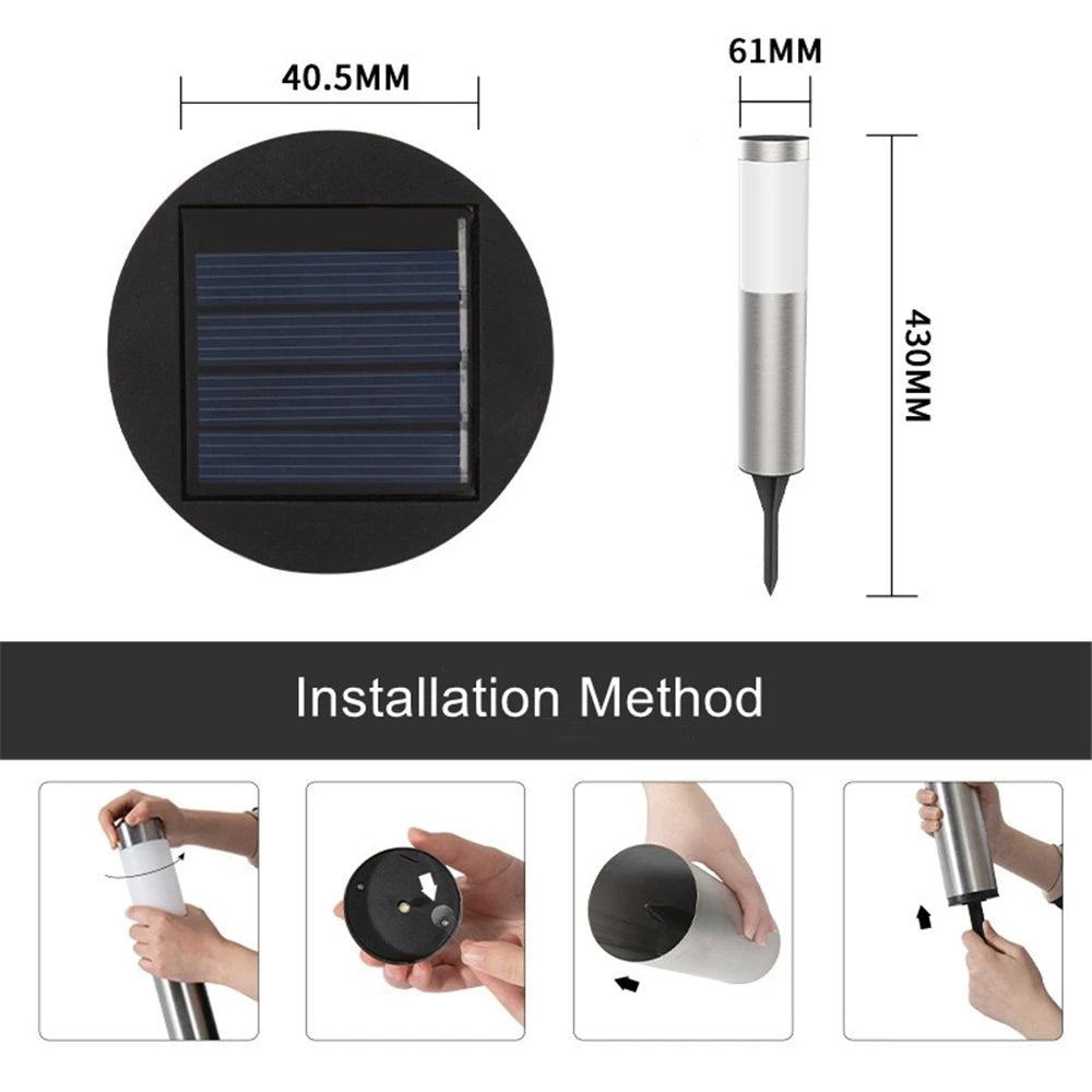 Solarowe Lampy Ogrodowe LED – Stylowe Oświetlenie Ścieżek i Ogrodu (1/2/4 szt.)