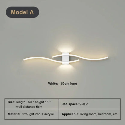 Nowoczesna Kinkietowa Lampa LED DAMIASMIL – Eleganckie Oświetlenie Ścienne do Salonu i Sypialni
