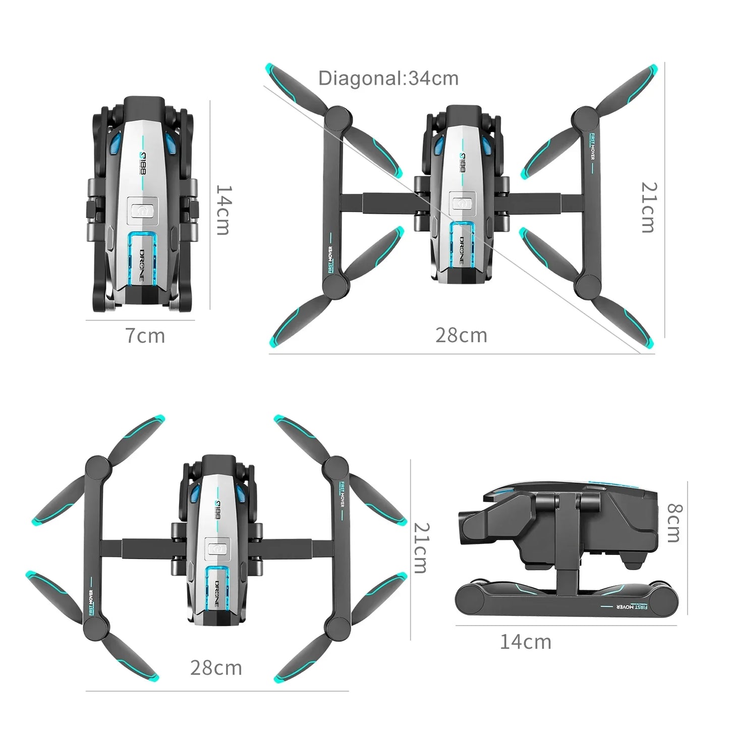 Dron S188 GPS 8K z kamerą 5G