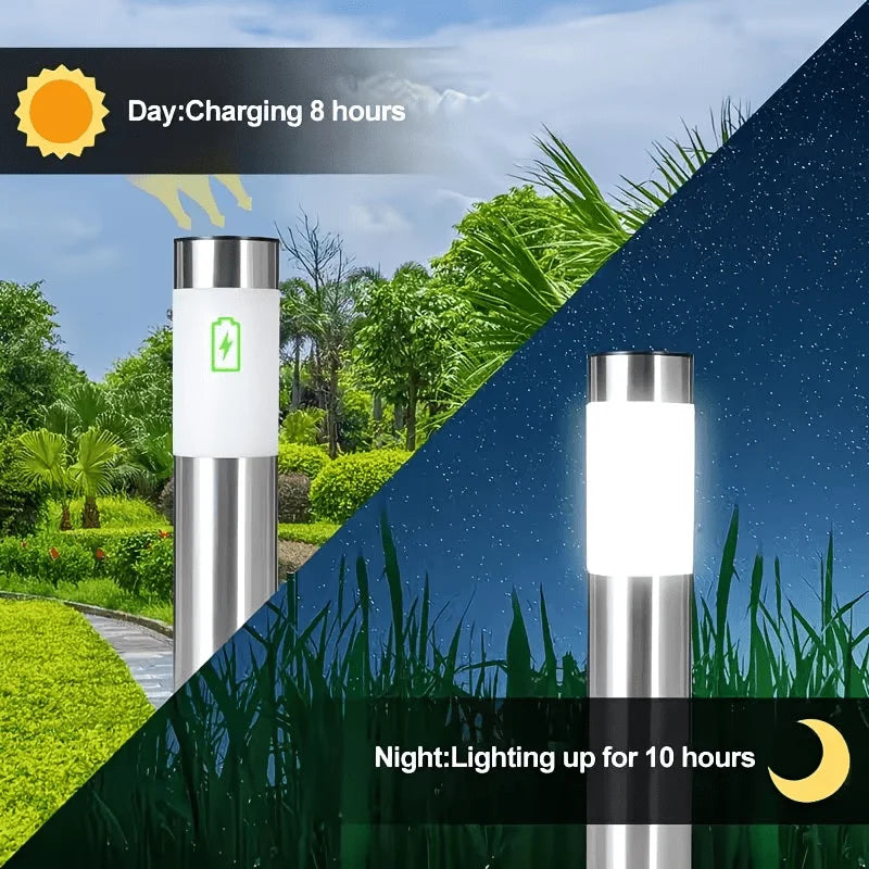Solarne Lampy Ogrodowe LED – Nowoczesne Oświetlenie Ścieżek, Podjazdów i Ogrodu (1/2/4/6 szt.)