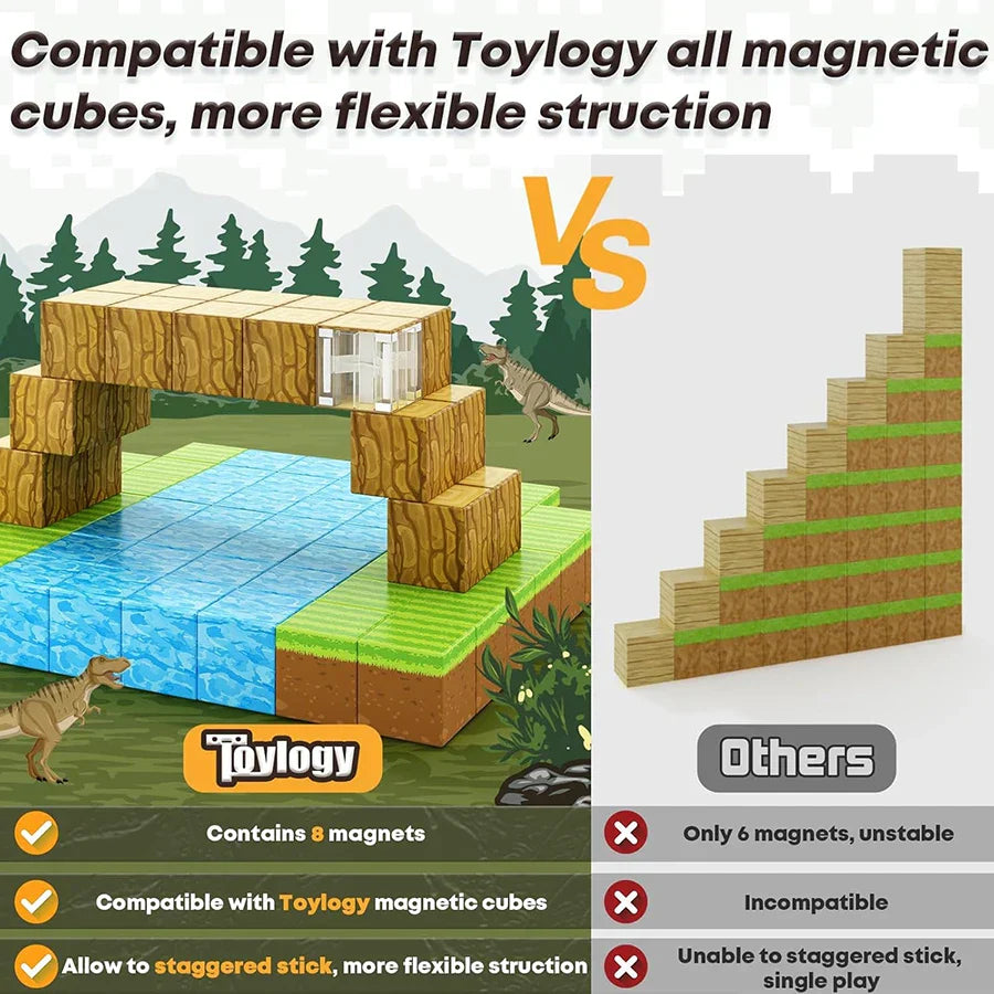 Magnetyczne klocki Mine Magnet World STEM