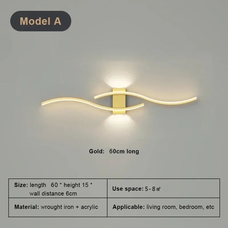 Nowoczesna Kinkietowa Lampa LED DAMIASMIL – Eleganckie Oświetlenie Ścienne do Salonu i Sypialni