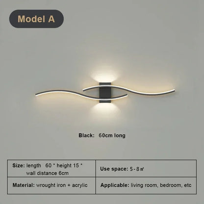 Nowoczesna Kinkietowa Lampa LED DAMIASMIL – Eleganckie Oświetlenie Ścienne do Salonu i Sypialni