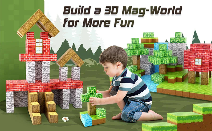 Magnetyczne klocki Mine Magnet World STEM