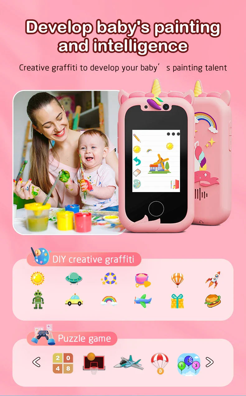 Edukacyjny telefon z kamerą dla dzieci